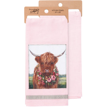 Primitives by Kathy Primitives by Kathy - Floral Cow Kitchen Towel